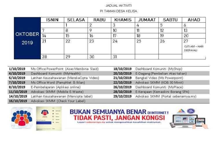 Jadual-Aktiviti-PI-Taman-Desa-Kelisa---Oktober-2019